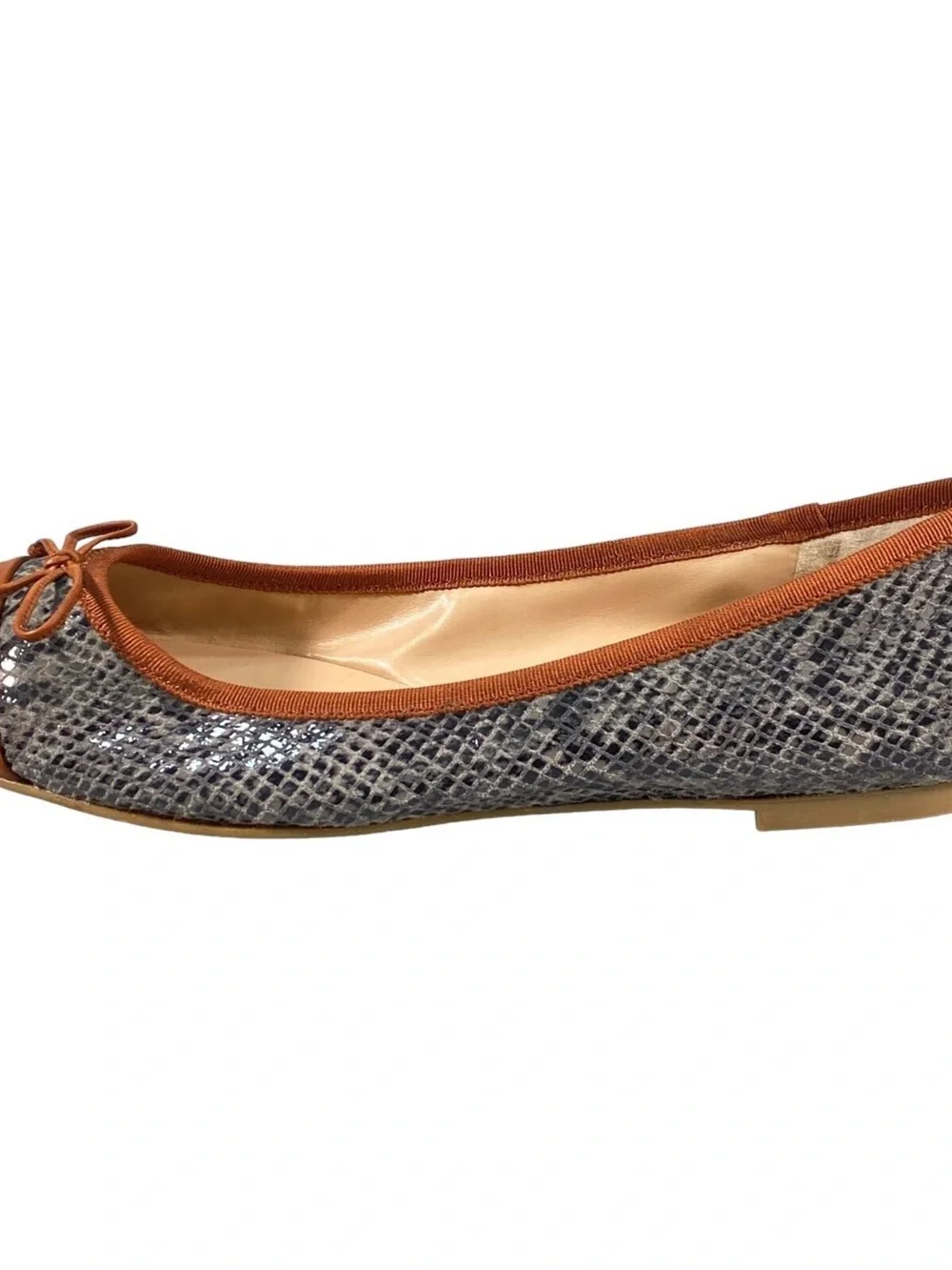 Banana Republic Leather Snakeskin Print Ballet Flats 9